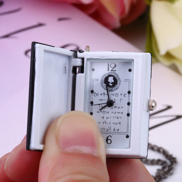 Reloj de bolsillo vintage único de cuarzo con diseño de Death Note