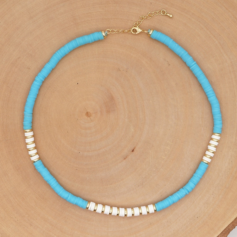 Women Disc Beads Choker African  Necklaces