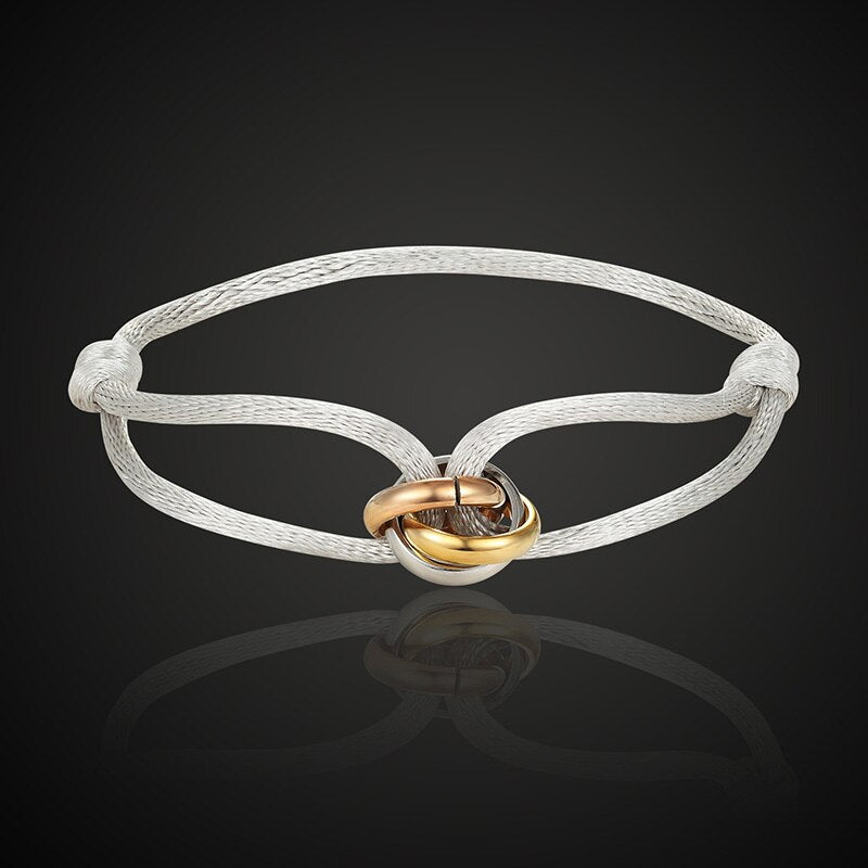 Simple three stainless steel circle combination women's bracelet