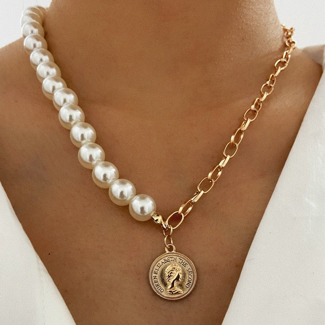 Vintage Wedding Pearl Choker Necklace