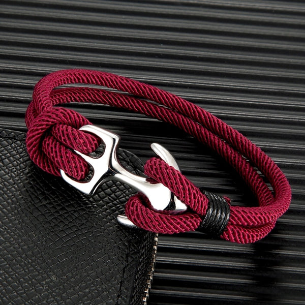Pulsera de cuerda de anclaje de emergencia para acampar al aire libre para hombres