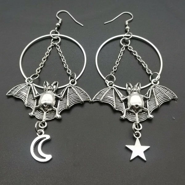 Halloween Moon, Star and Bat Dangles