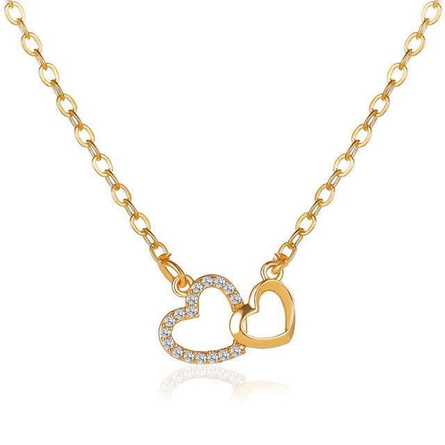 Romantic Simple Big Small Heart-shaped Necklace