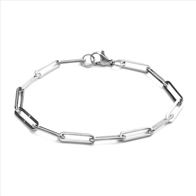 New 304 Stainless Steel Link Cable Chain Bracelets For Women
