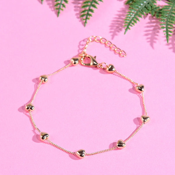 Pulsera de cadena de moda para la pierna, tobilleras modernas con corazón de piedra y perla de cristal para mujer