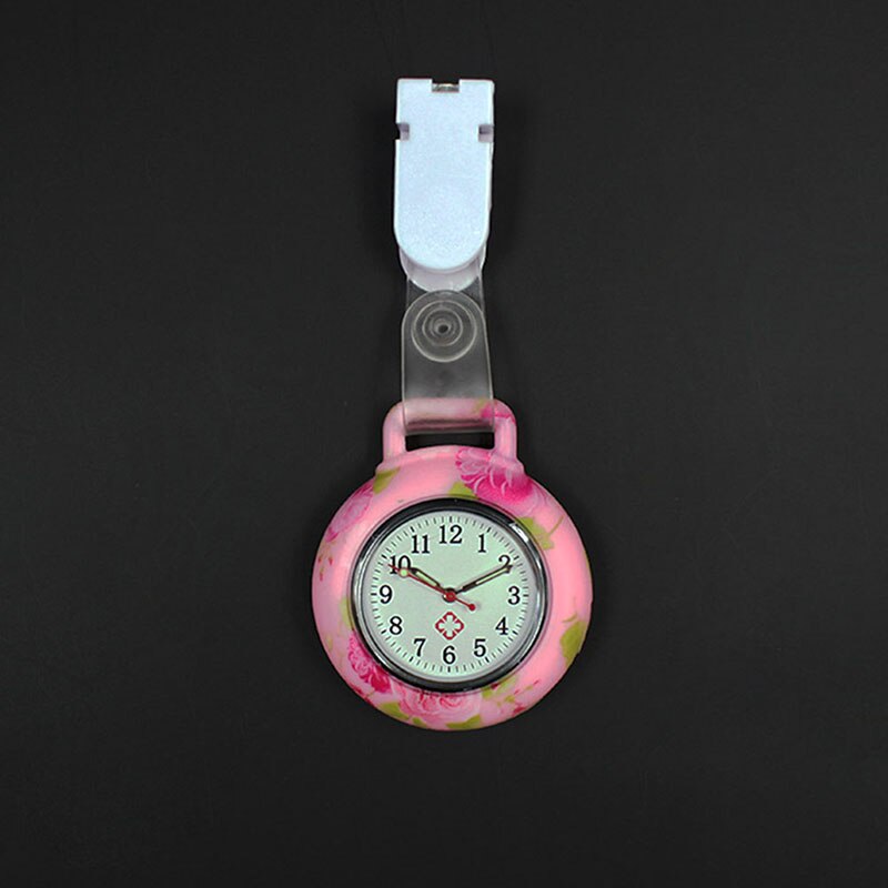Nurses Doctor Quartz Fob Watch Silicone Case Band Pocket Watch