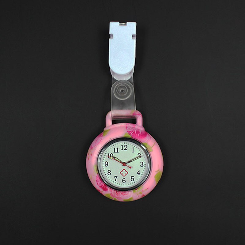Nurses Doctor Quartz Fob Watch Silicone Case Band Pocket Watch