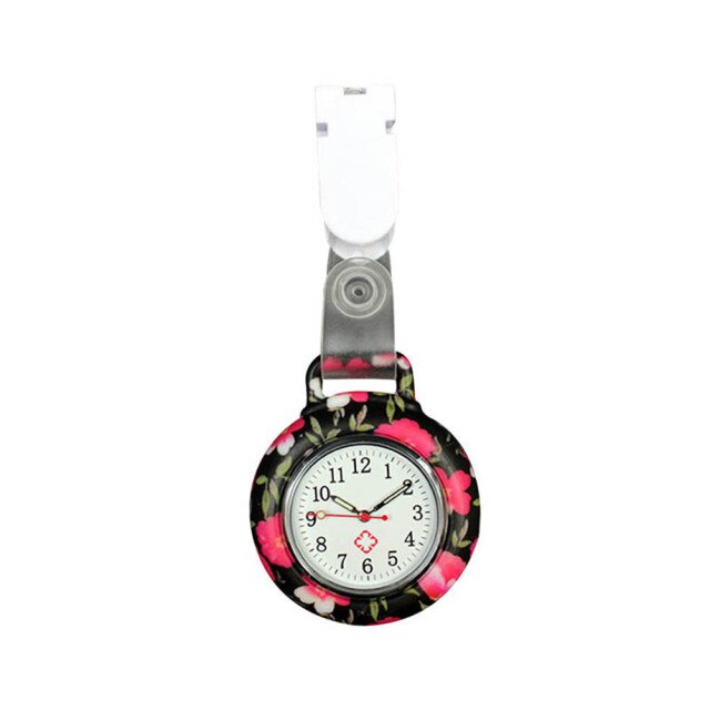 Nurses Doctor Quartz Fob Watch Silicone Case Band Pocket Watch