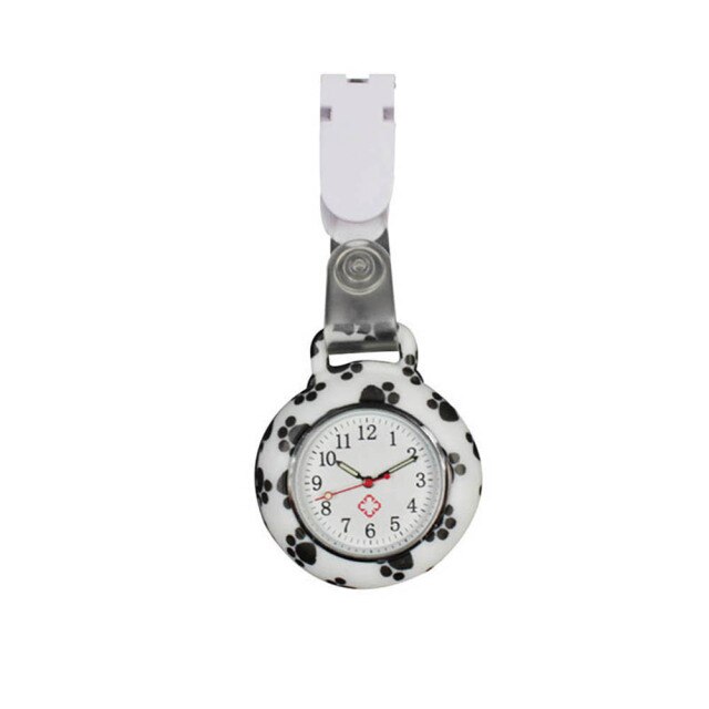 Nurses Doctor Quartz Fob Watch Silicone Case Band Pocket Watch