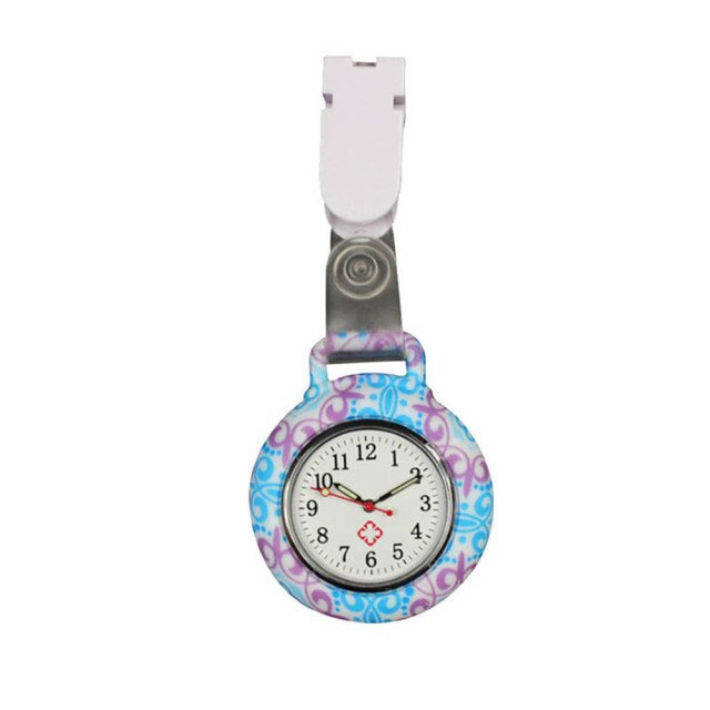 Nurses Doctor Quartz Fob Watch Silicone Case Band Pocket Watch