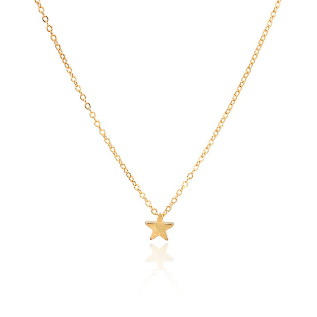 Women SHORT Chain Heart Pendant Necklace