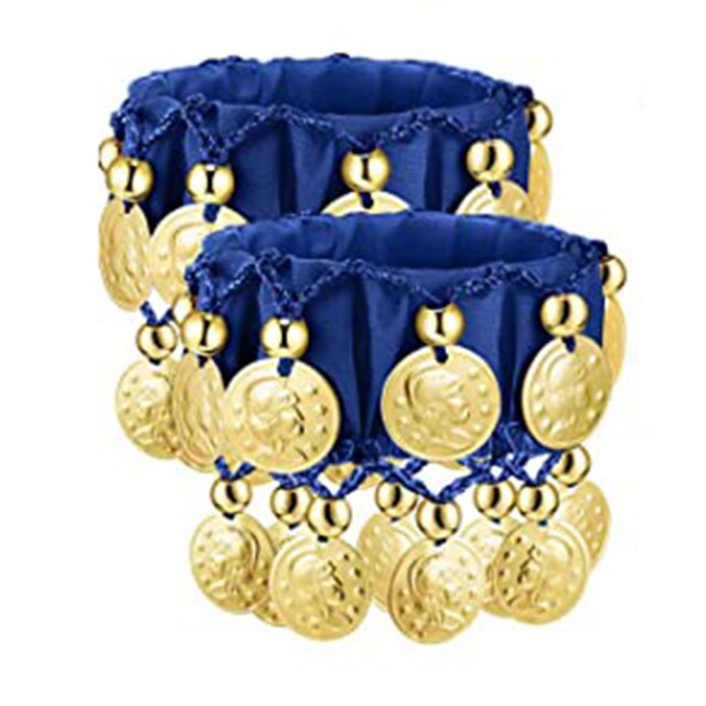 1 Pair Belly Dance Wrist Ankle Cuffs Bracelets