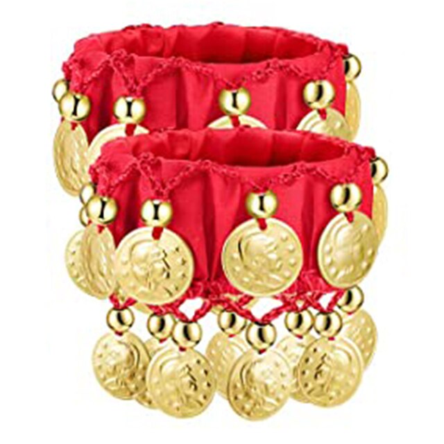 1 Pair Belly Dance Wrist Ankle Cuffs Bracelets