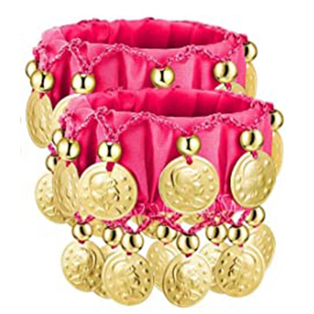 1 Pair Belly Dance Wrist Ankle Cuffs Bracelets
