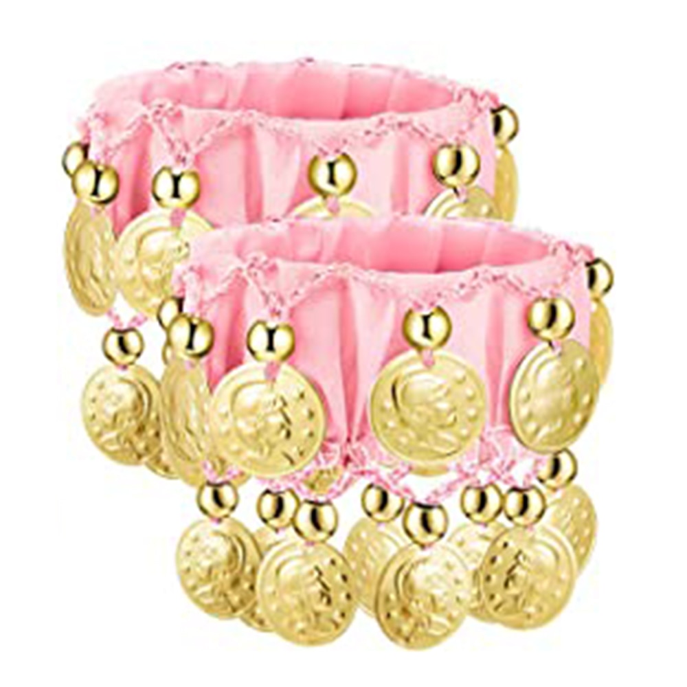 1 Pair Belly Dance Wrist Ankle Cuffs Bracelets
