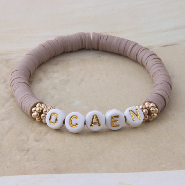 DIY Digital Letter Bracelets Boho Name Women