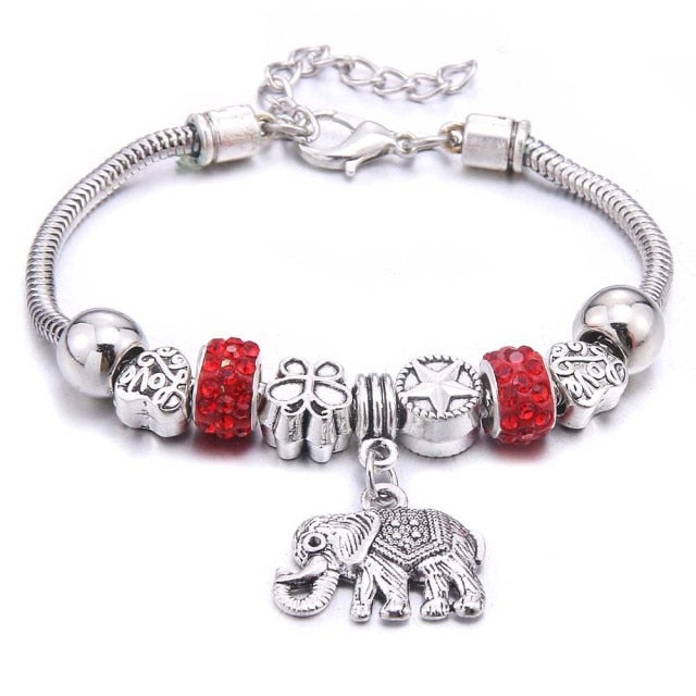 dragonfly owl Shape Crystal Charm Bracelets