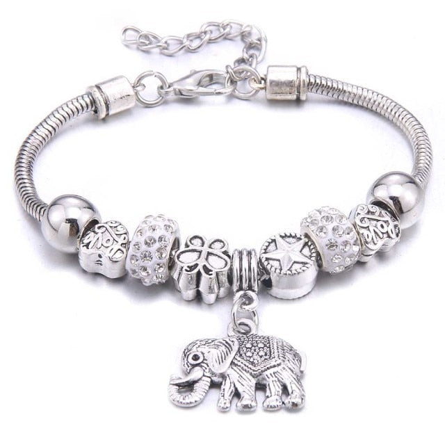 dragonfly owl Shape Crystal Charm Bracelets