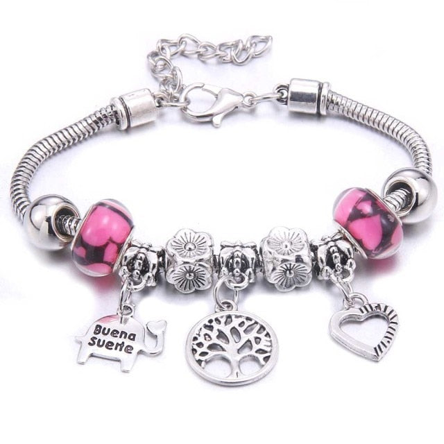 dragonfly owl Shape Crystal Charm Bracelets