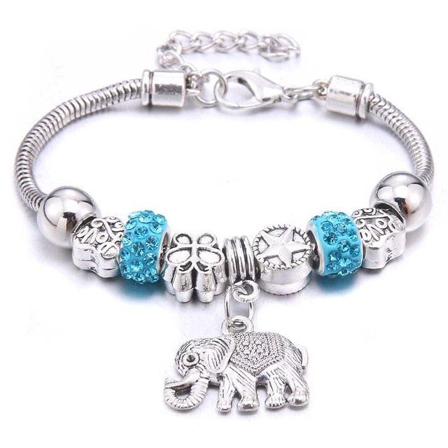 dragonfly owl Shape Crystal Charm Bracelets