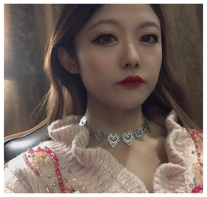 Harajuku Heart Wing Choker Necklaces