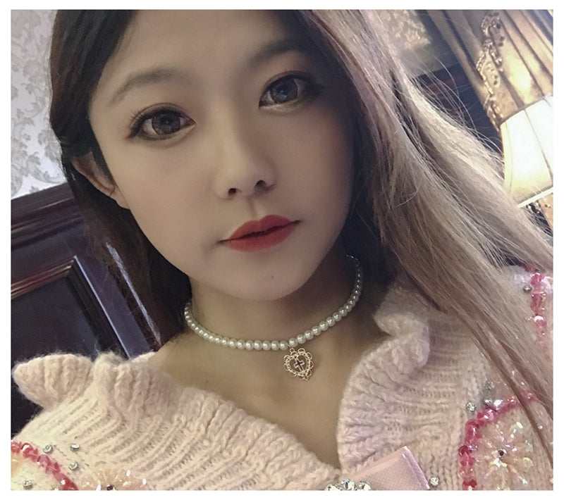 Harajuku Heart Wing Choker Necklaces