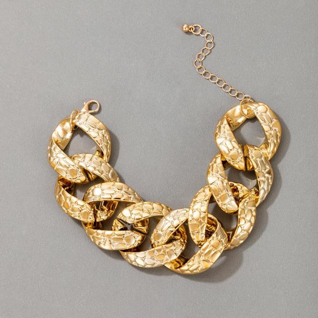 Tocona Punk Gold Chain Bracelets for Women