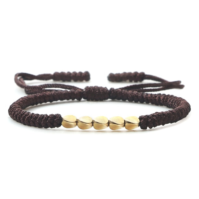 Handmade Tibetan Buddhist Copper Beads Bracelet