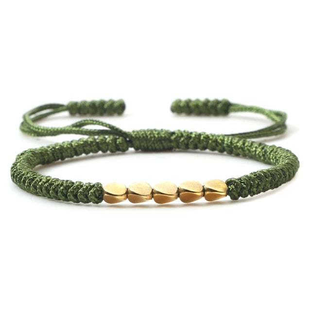 Handmade Tibetan Buddhist Copper Beads Bracelet