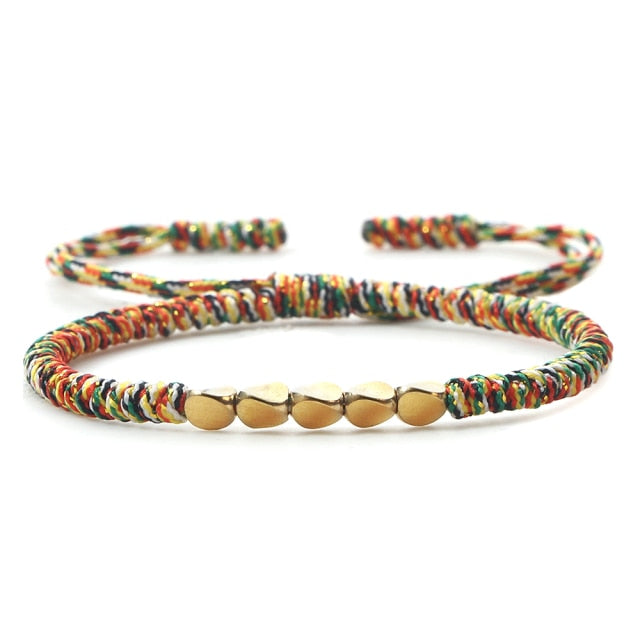Handmade Tibetan Buddhist Copper Beads Bracelet