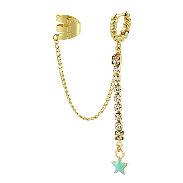 Fashion Star Moon  Ear Cuff Clip Earrings  Butterfly  Ear Cuff For Women