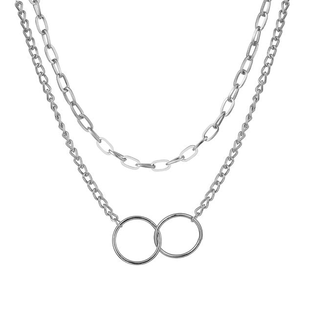 Thick Chain Toggle Clasp Gold Necklaces