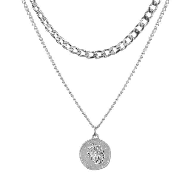 Thick Chain Toggle Clasp Gold Necklaces