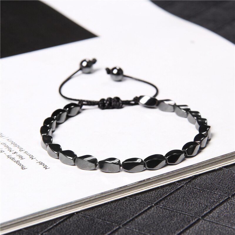 Weight Loss Hematite Braided Bracelets For Women