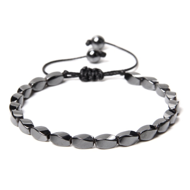 Weight Loss Hematite Braided Bracelets For Women