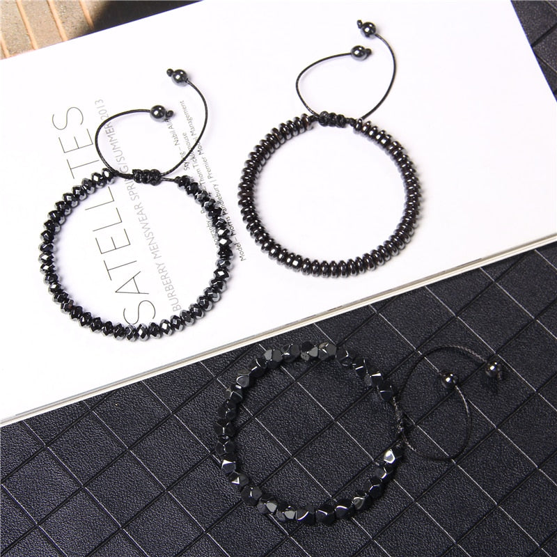 Weight Loss Hematite Braided Bracelets For Women