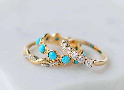 Temperament Crystal Cubic Zirconia Rings Set