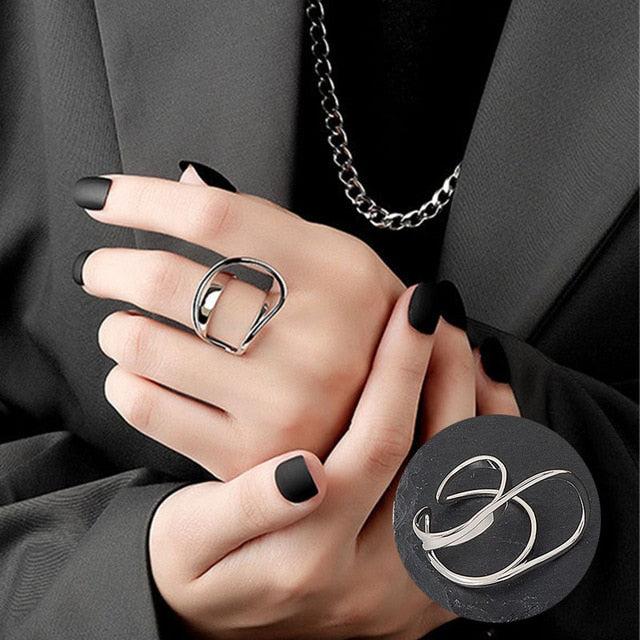 Cool Hollow Out - Twist Metal Ring