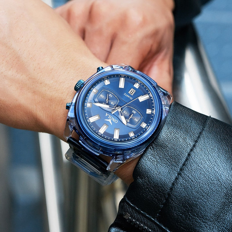 Transparent Plastic Men's watches