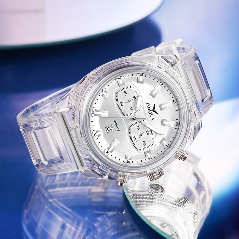Transparent Plastic Men's watches