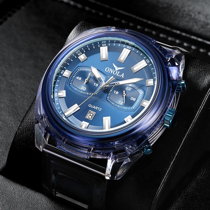 Transparent Plastic Men's watches