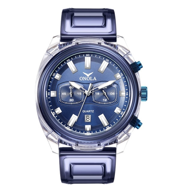 Transparent Plastic Men's watches