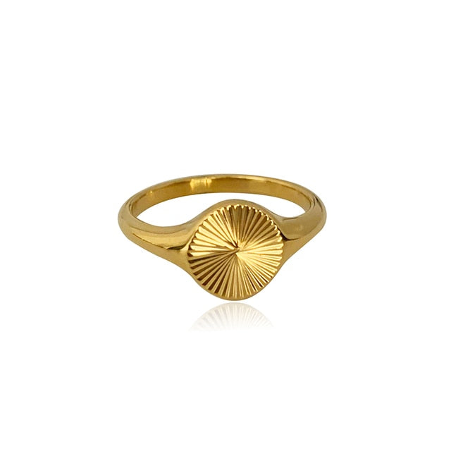 18K Gold Plated Stainless Steel Ring For Women