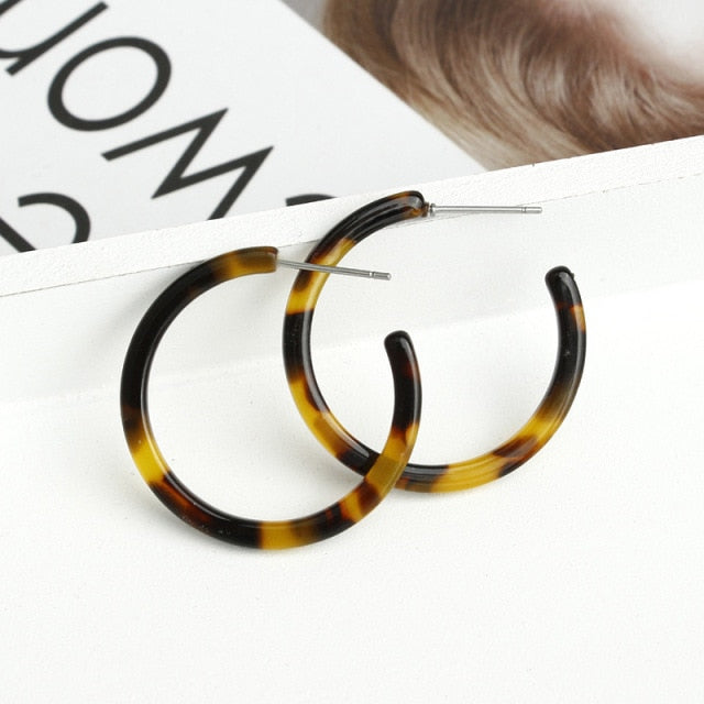Exaggerated Rhinestone Shiny Circle Hoop Earrings