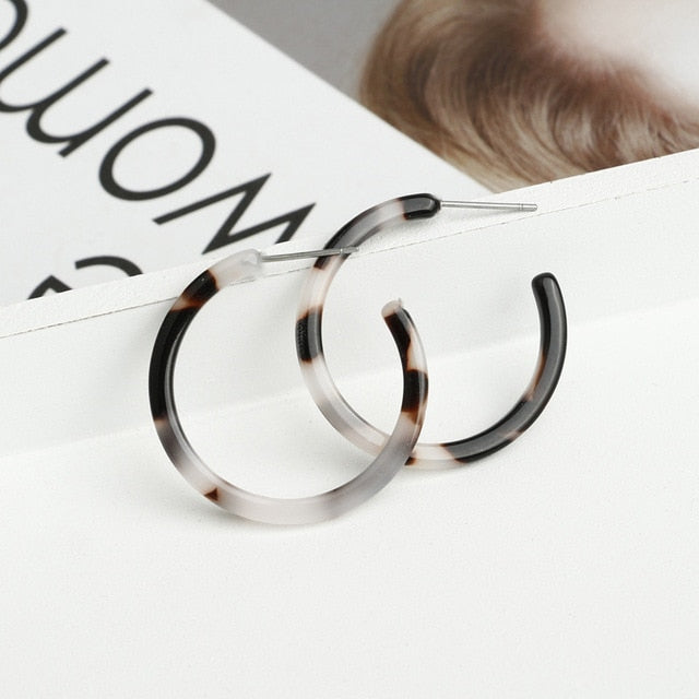 Exaggerated Rhinestone Shiny Circle Hoop Earrings