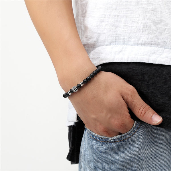 Pulsera de pareja con corona para mujer