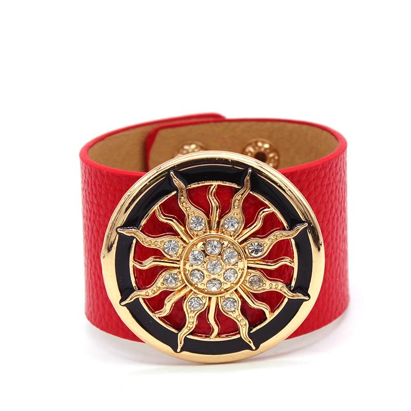 Wide Circle Buckle Bracelet & Bangles Adjustable Wrap Bracelet