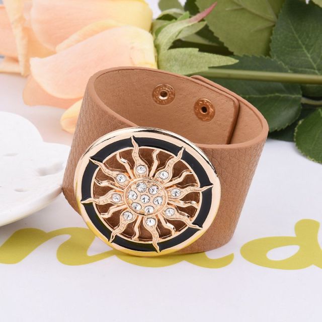 Wide Circle Buckle Bracelet & Bangles Adjustable Wrap Bracelet