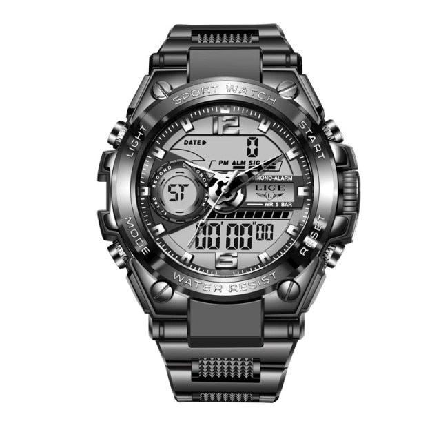 Men Digital Watch Shock Military Sport Waterproof Wristwatch