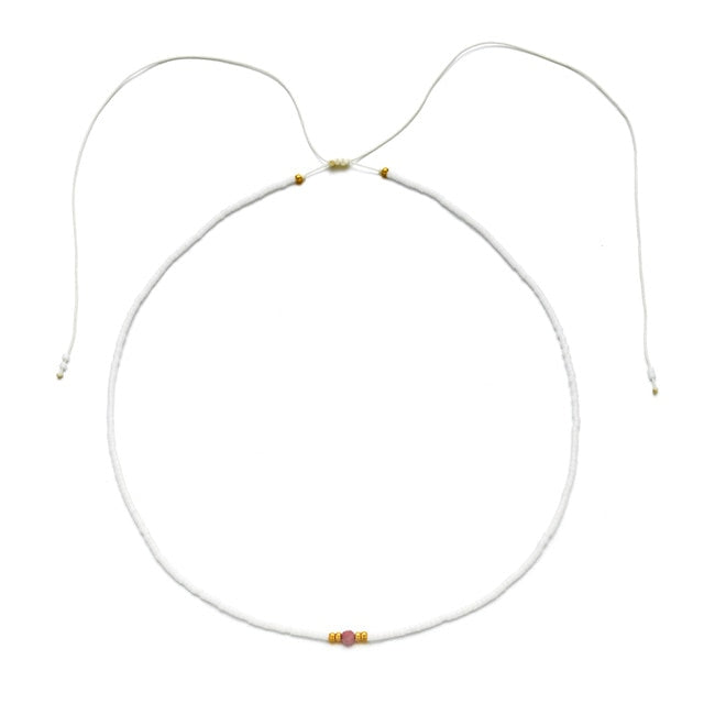 Boho Cute Pearl Choker Necklace